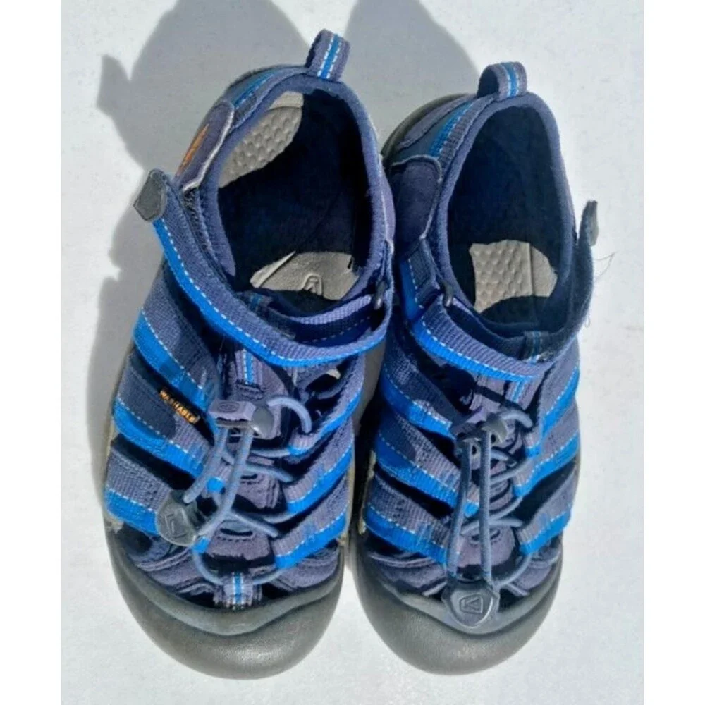 KEEN Newport H2 Kids Boys Sport Waterproof Sandals Shoes Size 3 Blue Closed Toe